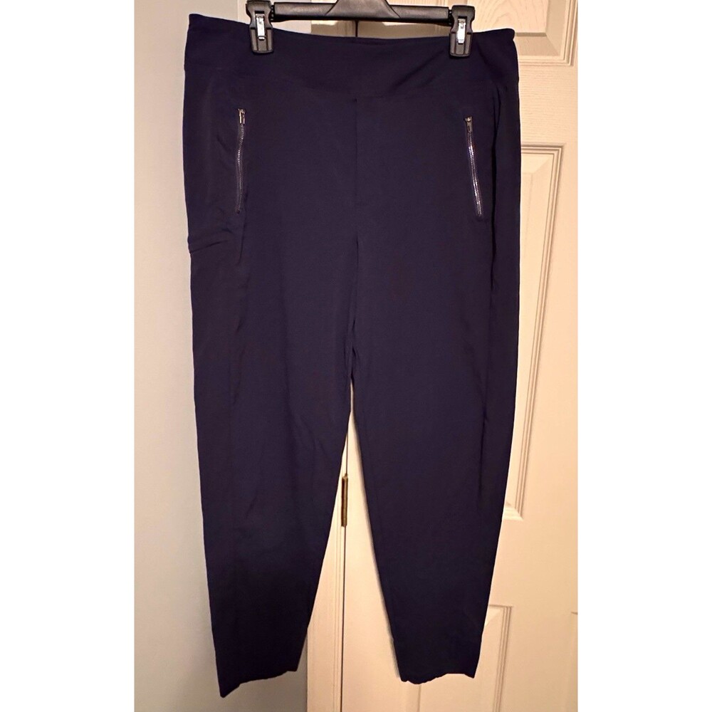 ATHLETA WOMEN’S TREKKIE NORTH HIGH RISE JOGGER, Navy, Size 14 Tall, 29” inseam